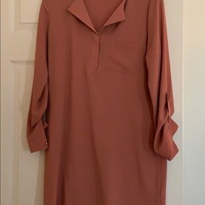 Long sleeve mauve dress